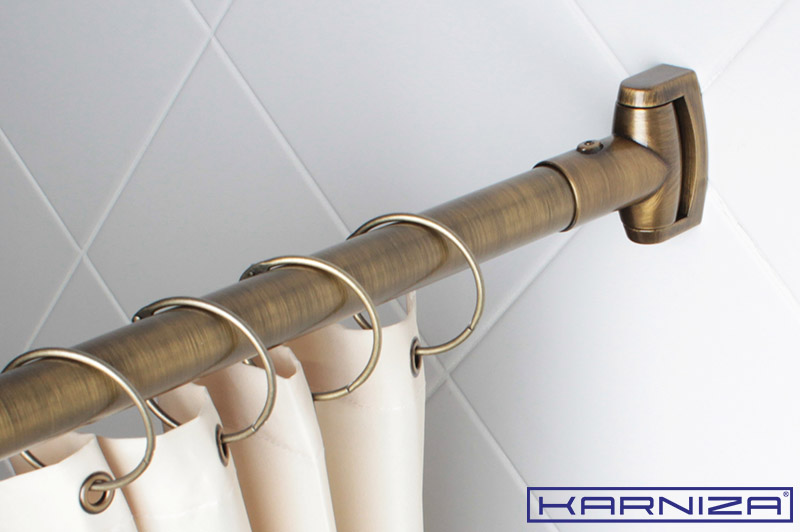 Карниз для ванны KARNIZA овальный Премиум бронза