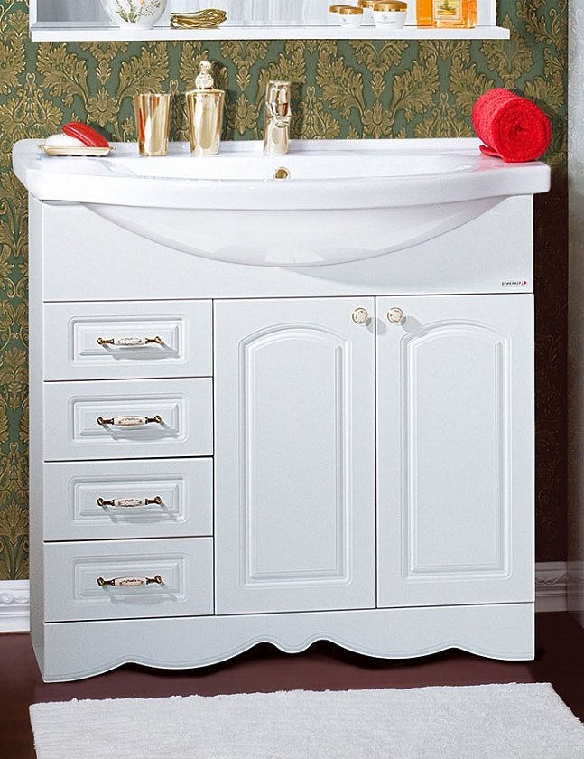 Тумба с раковиной Бриклаер Анна 90 белый