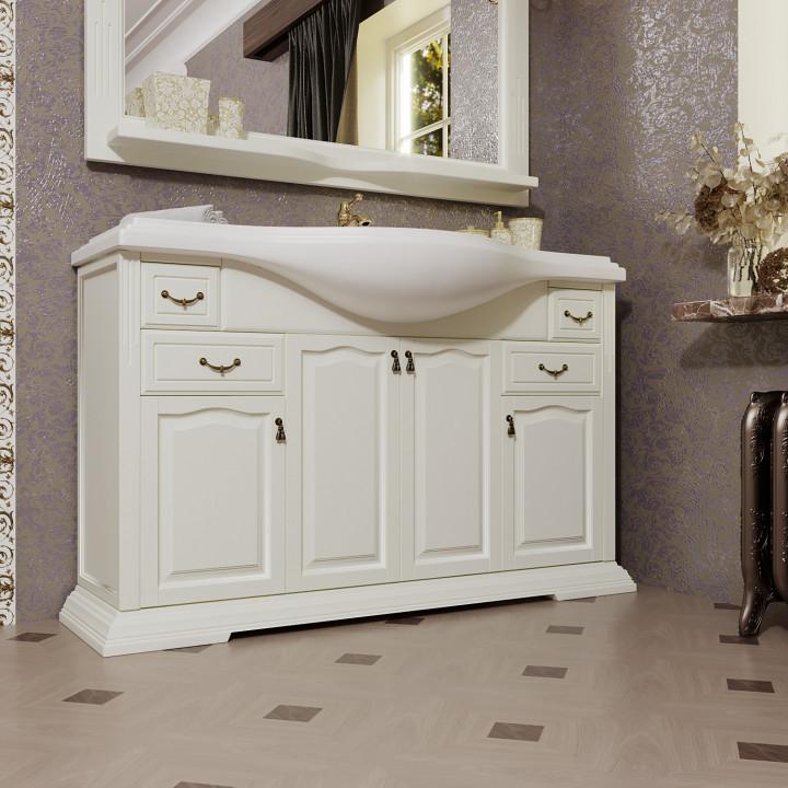 Тумба с раковиной Opadiris Риспекто 120, слоновая кость